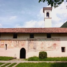 Church Chiesa Di San Giorgio in the little village Zone (few hundred meters above the eastern shore of Lago D'Iseo)
